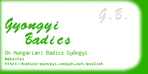 gyongyi badics business card
